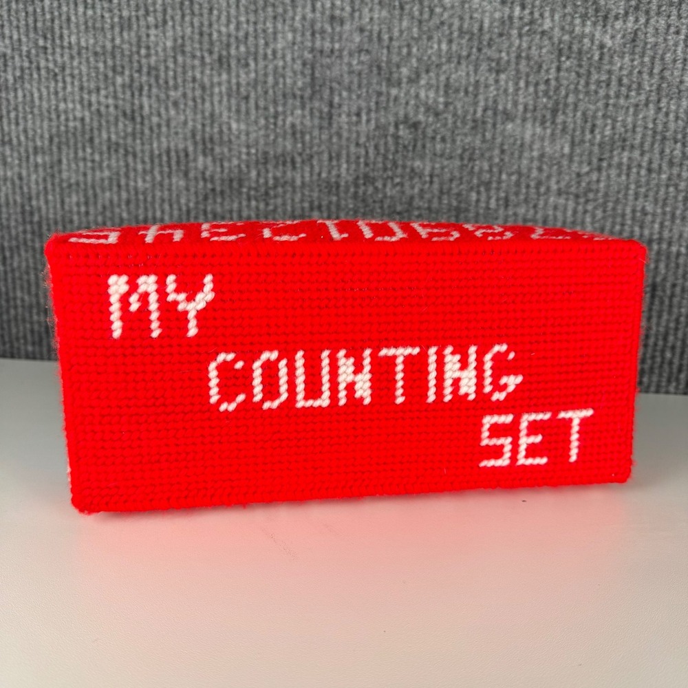Vintage Needlepoint Counting Set Montessori Homeschool Numbers Toy Set F72Q - Picture 15 of 16